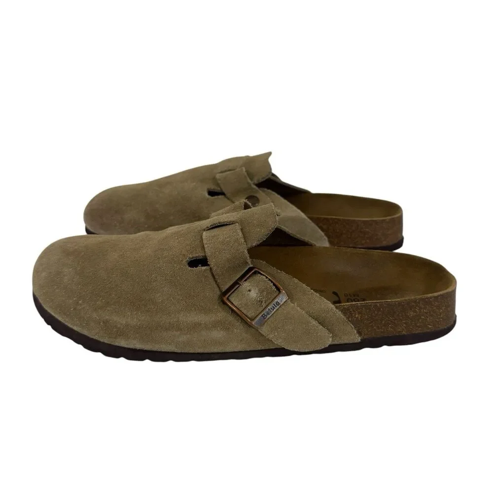 Birkenstock Betula Boston Clogs 10 US 43 EU NARROW Mules Brown Suede Mens READ